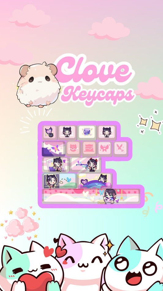 cute Kawaii Clove valorant keycaps