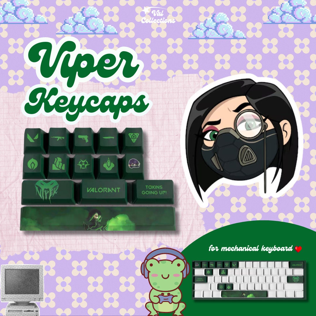 Viper Valorant agent keycaps